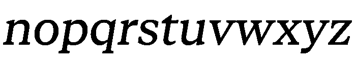 STKBureauSerif Italic Font LOWERCASE