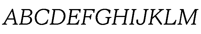 STKBureauSerif LightItalic Font UPPERCASE