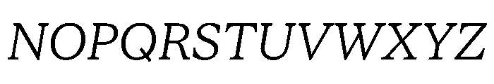 STKBureauSerif LightItalic Font UPPERCASE