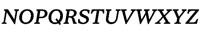 STKBureauSerif MediumItalic Font UPPERCASE