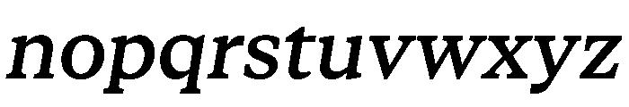 STKBureauSerif MediumItalic Font LOWERCASE