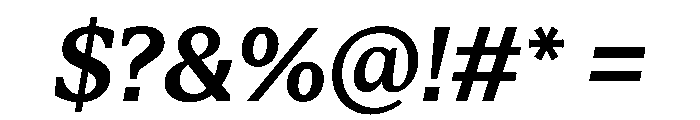 STKBureauSerif SemiBoldItalic Font OTHER CHARS