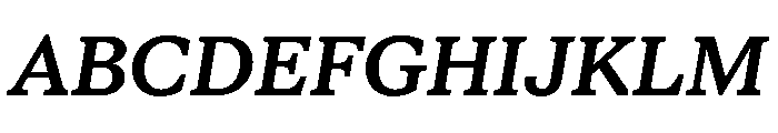 STKBureauSerif SemiBoldItalic Font UPPERCASE