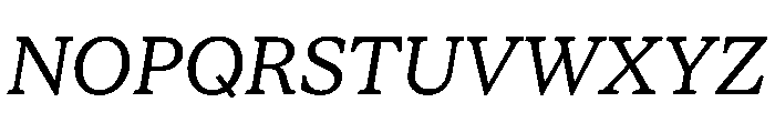 STKBureauSerifCollection BookItalic Instance Font UPPERCASE