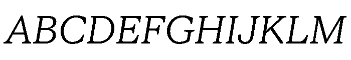 STKBureauSerifCollection LightItalic Instance Font UPPERCASE