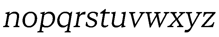STKBureauSerifCollection LightItalic Instance Font LOWERCASE