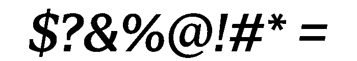 STKBureauSerifCollection MediumItalic Instance Font OTHER CHARS