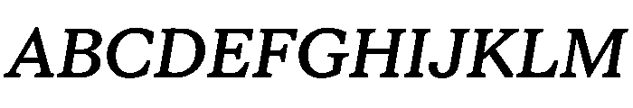 STKBureauSerifCollection MediumItalic Instance Font UPPERCASE