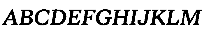 STKBureauSerifCollection SemiBoldItalic Instance Font UPPERCASE