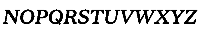 STKBureauSerifCollection SemiBoldItalic Instance Font UPPERCASE