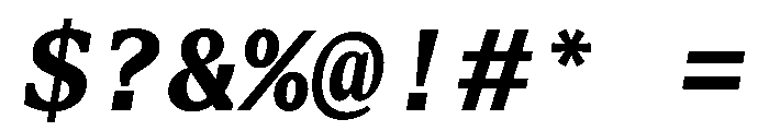 STKBureauSerifMono BoldItalic Font OTHER CHARS