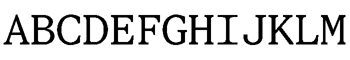 STKBureauSerifMono Book Font UPPERCASE