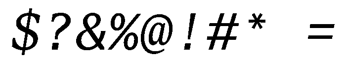 STKBureauSerifMono BookItalic Font OTHER CHARS