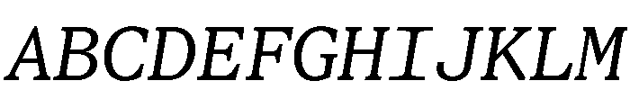 STKBureauSerifMono BookItalic Font UPPERCASE
