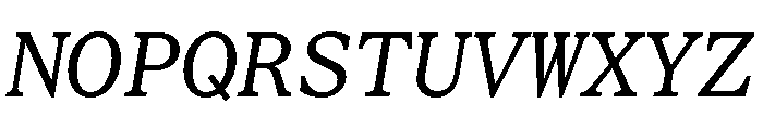 STKBureauSerifMono BookItalic Font UPPERCASE