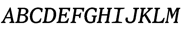 STKBureauSerifMono Italic Font UPPERCASE
