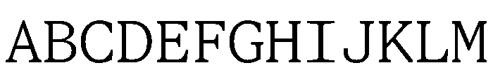 STKBureauSerifMono Light Font UPPERCASE
