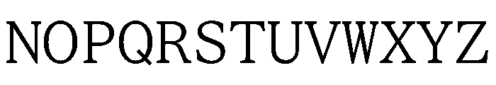 STKBureauSerifMono Light Font UPPERCASE