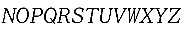 STKBureauSerifMono LightItalic Font UPPERCASE
