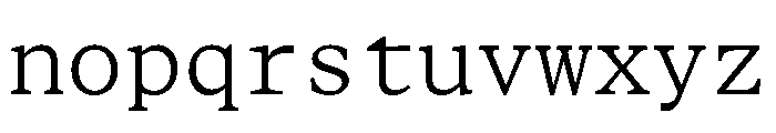 STKBureauSerifMono Light Font LOWERCASE