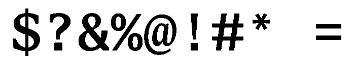 STKBureauSerifMono Medium Font OTHER CHARS