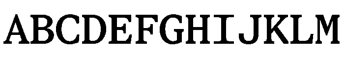 STKBureauSerifMono Medium Font UPPERCASE