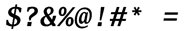 STKBureauSerifMono MediumItalic Font OTHER CHARS