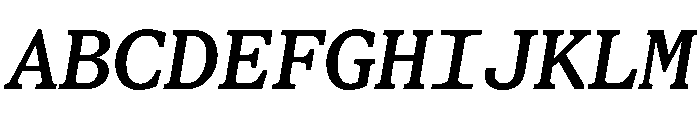 STKBureauSerifMono MediumItalic Font UPPERCASE