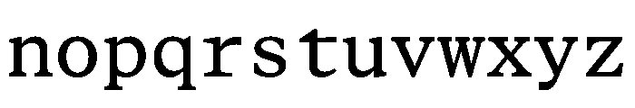 STKBureauSerifMono Regular Font LOWERCASE