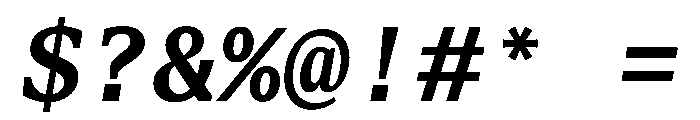 STKBureauSerifMono SemiBoldItalic Font OTHER CHARS