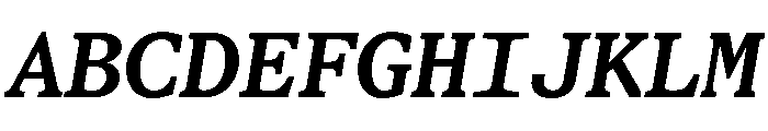 STKBureauSerifMono SemiBoldItalic Font UPPERCASE