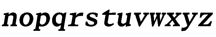 STKBureauSerifMono SemiBoldItalic Font LOWERCASE