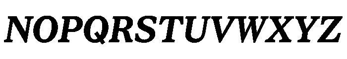 STKBureauSerifSemiMono BoldItalic Font UPPERCASE