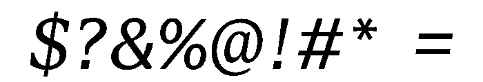STKBureauSerifSemiMono BookItalic Font OTHER CHARS