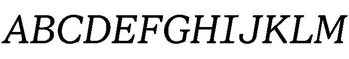 STKBureauSerifSemiMono BookItalic Font UPPERCASE