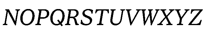 STKBureauSerifSemiMono BookItalic Font UPPERCASE