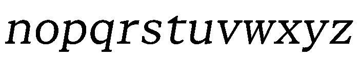 STKBureauSerifSemiMono BookItalic Font LOWERCASE