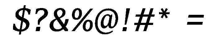 STKBureauSerifSemiMono Italic Font OTHER CHARS