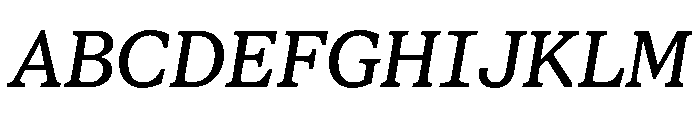 STKBureauSerifSemiMono Italic Font UPPERCASE