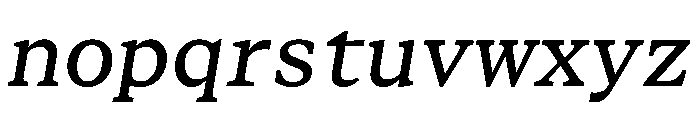 STKBureauSerifSemiMono Italic Font LOWERCASE