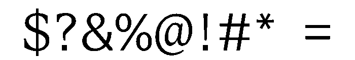 STKBureauSerifSemiMono Light Font OTHER CHARS