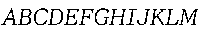 STKBureauSerifSemiMono LightItalic Font UPPERCASE