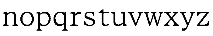 STKBureauSerifSemiMono Light Font LOWERCASE