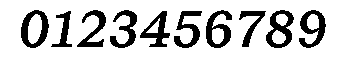 STKBureauSerifSemiMono MediumItalic Font OTHER CHARS