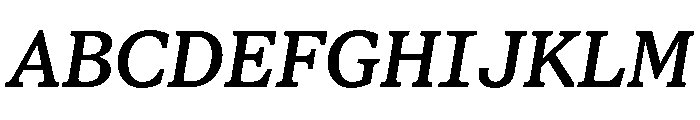 STKBureauSerifSemiMono MediumItalic Font UPPERCASE