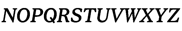STKBureauSerifSemiMono MediumItalic Font UPPERCASE