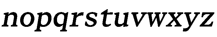 STKBureauSerifSemiMono MediumItalic Font LOWERCASE