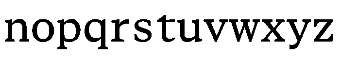 STKBureauSerifSemiMono Regular Font LOWERCASE