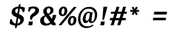 STKBureauSerifSemiMono SemiBoldItalic Font OTHER CHARS