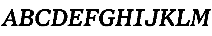 STKBureauSerifSemiMono SemiBoldItalic Font UPPERCASE